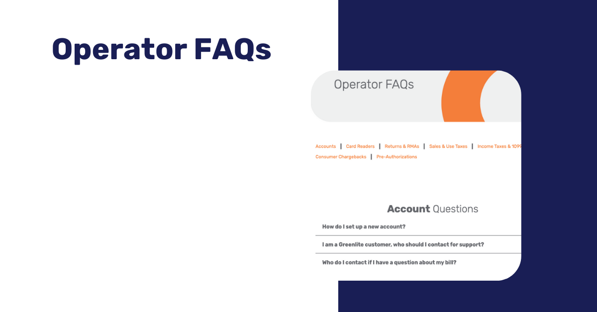 Operator FAQs.